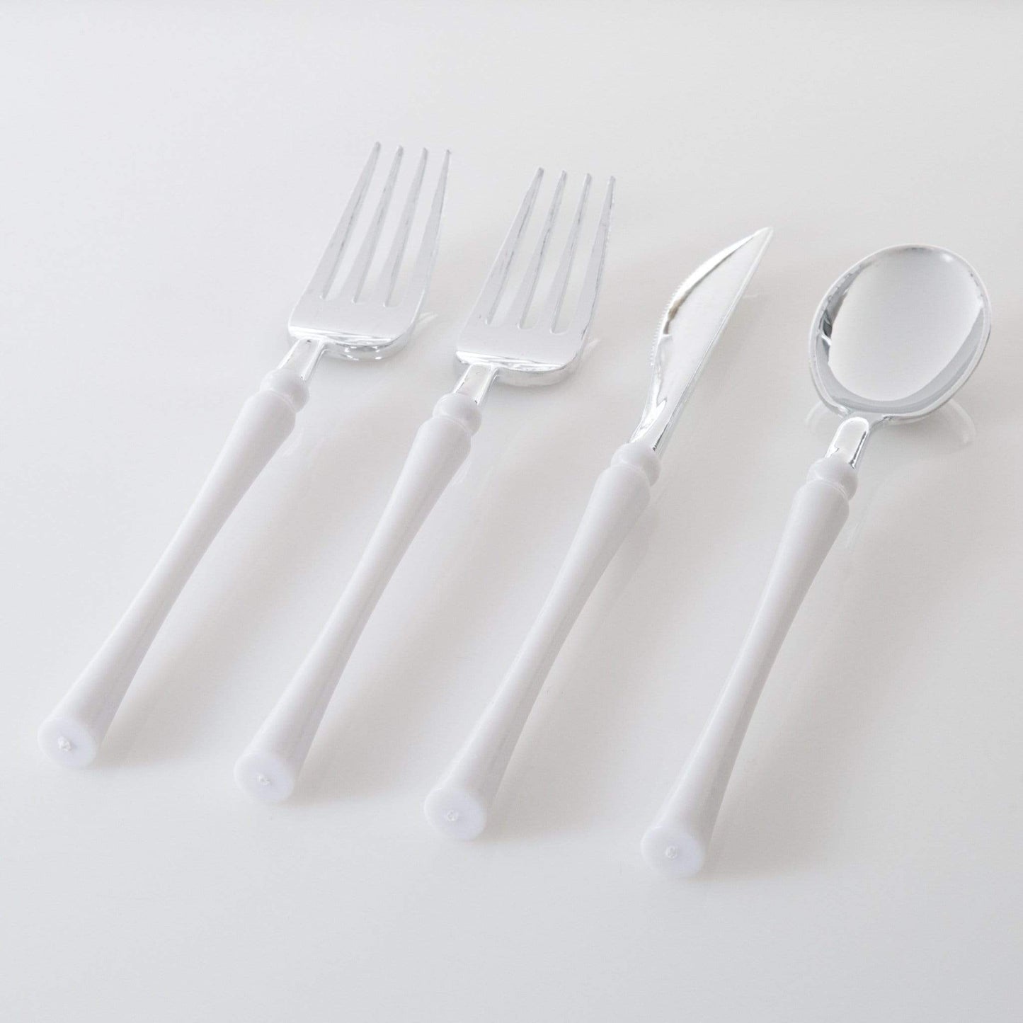 Neo-Classic White & Silver Cutlery Set