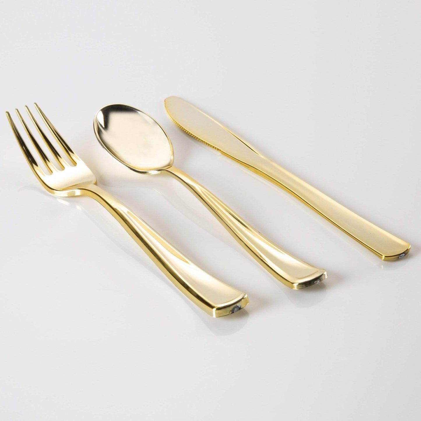 Gold Plastic Cutlery Set