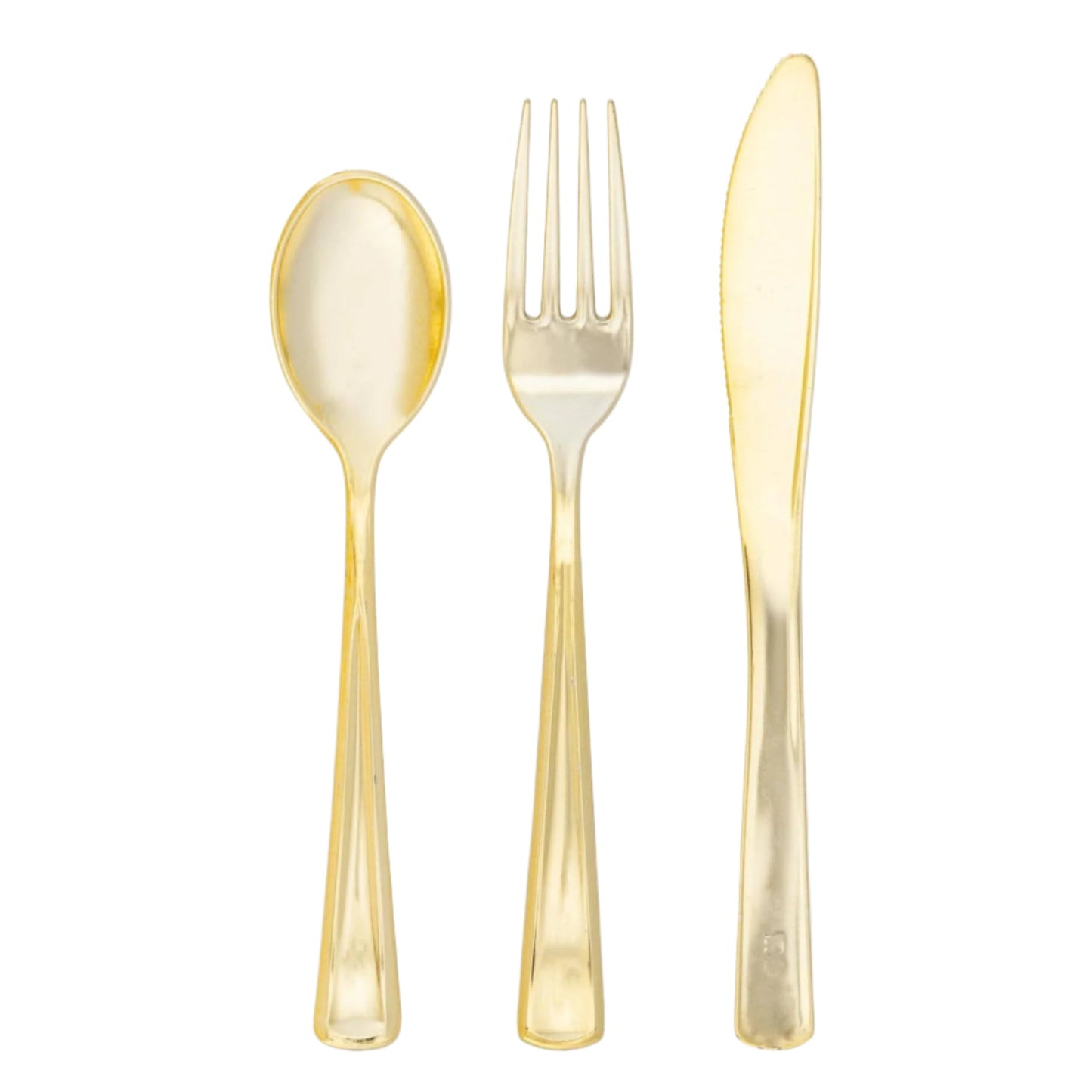 Gold Plastic Cutlery Set