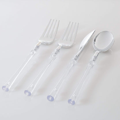 Neo-Classic Clear & Silver Cutlery Set