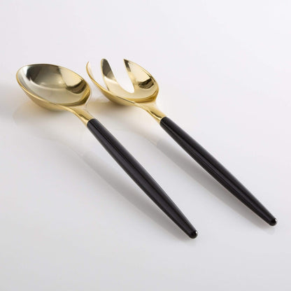 Black & Gold Serving Cutlery Set
