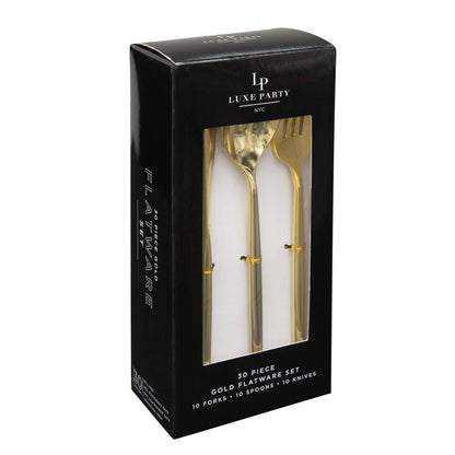Matrix Gold Cutlery Set | 30 Pieces