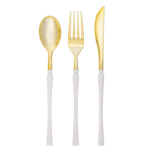 Neo-Classic White & Gold Cutlery Set