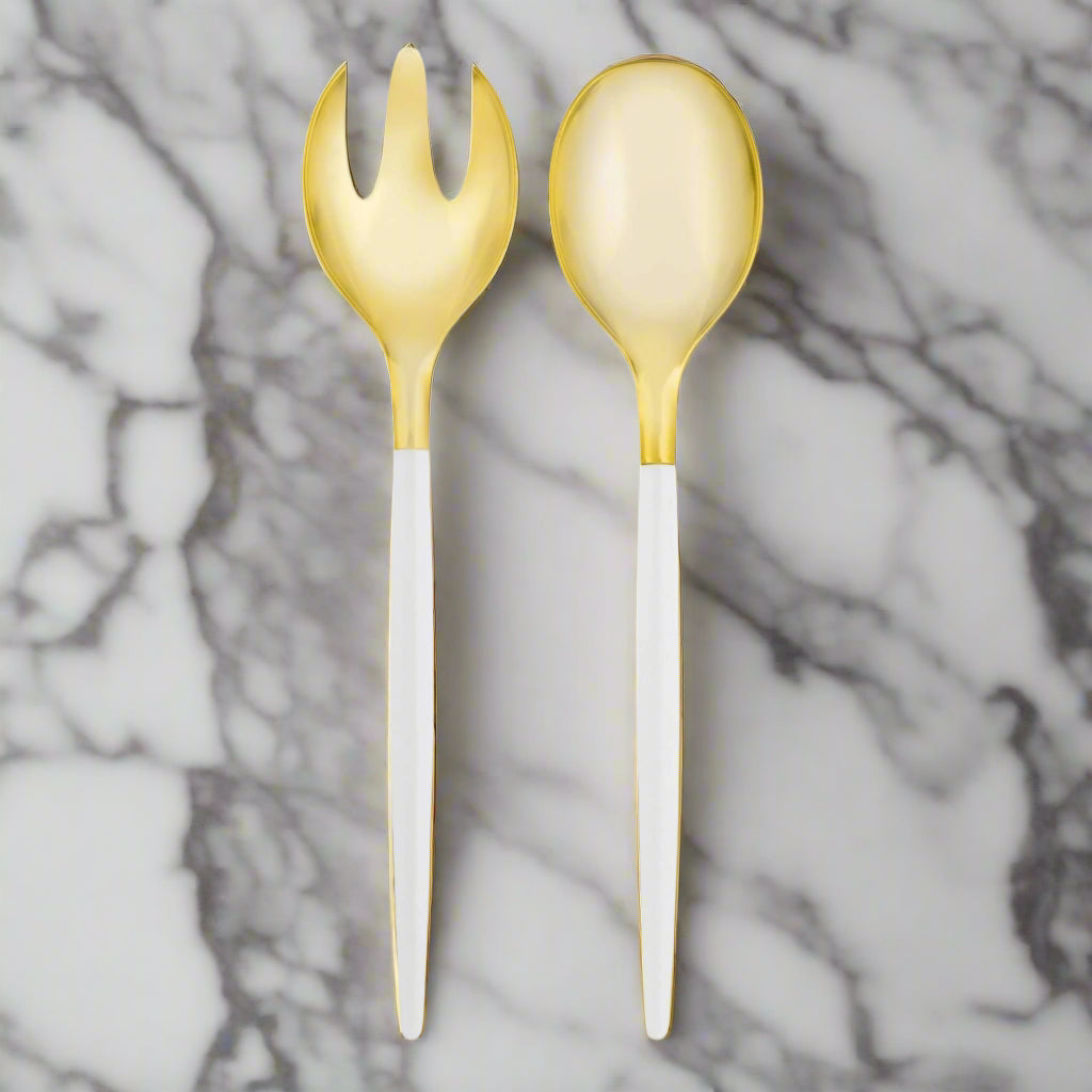 White & Gold Serving Set