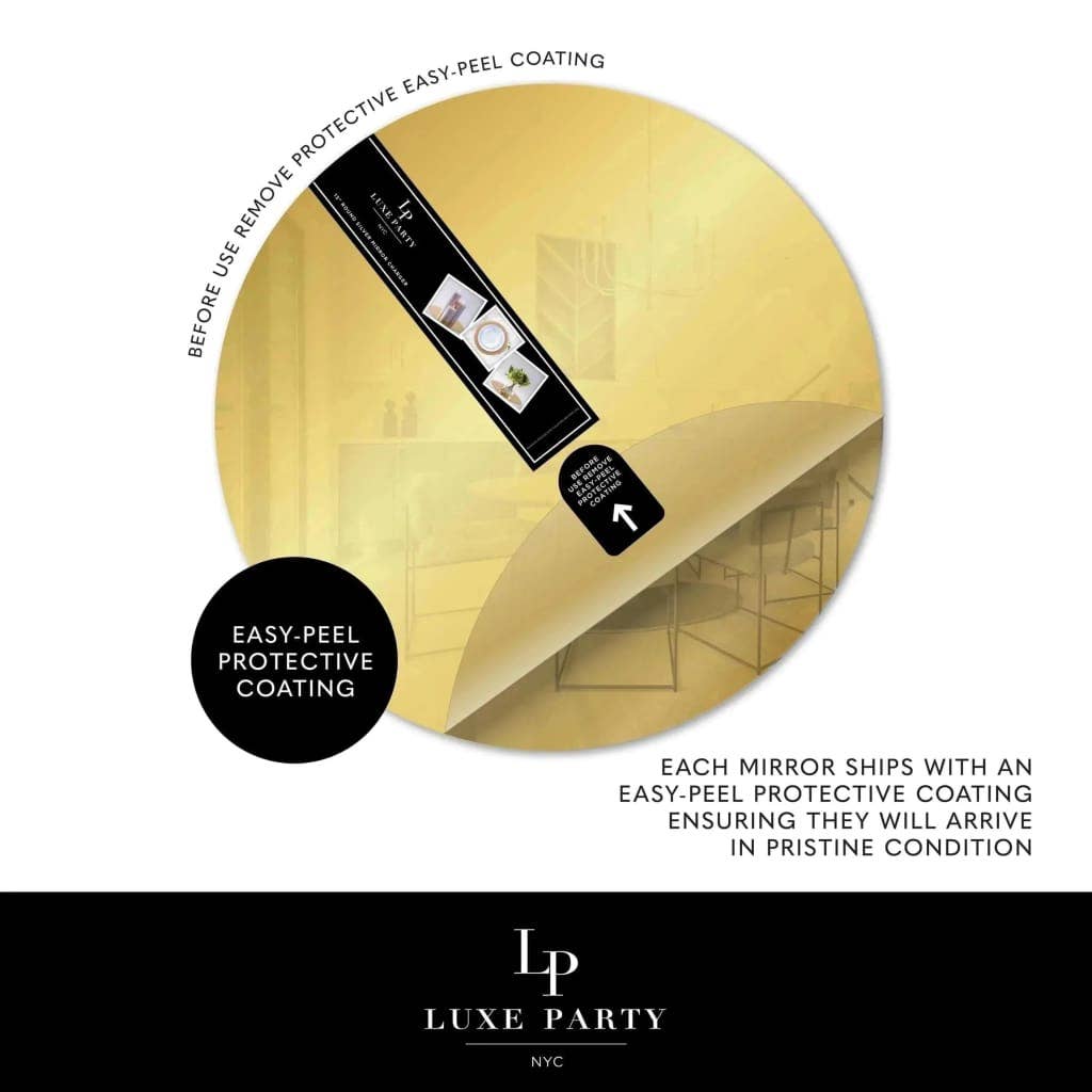 Gold Round Mirrored Chargers