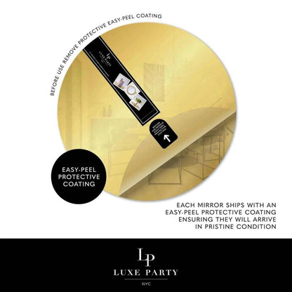 Gold Round Mirrored Chargers