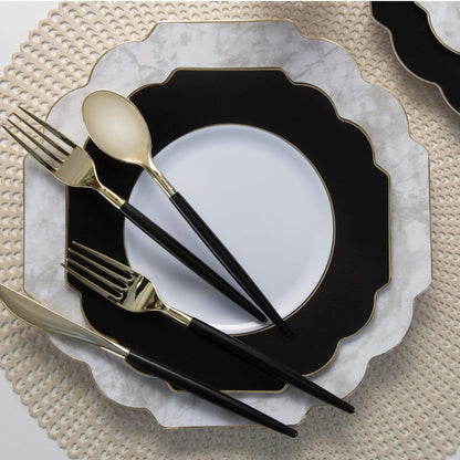 Black & Gold Cutlery Set