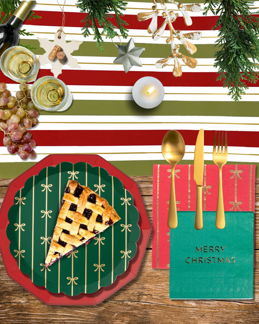 Tied with a Bow Christmas Tablescape