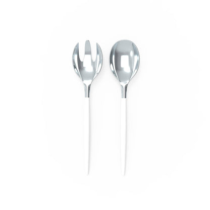 White & Silver Serving Set