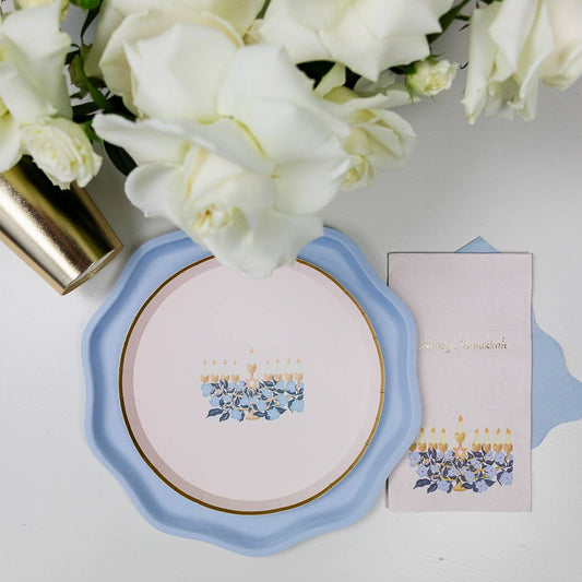 Happy Hanukkah Menorah Tablescape