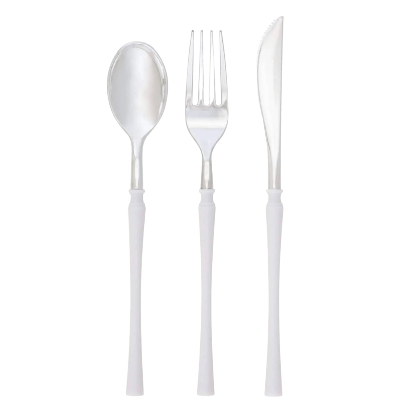 Neo-Classic White & Silver Cutlery Set