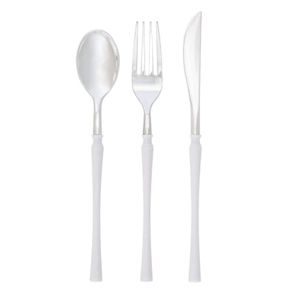 Neo-Classic White & Silver Cutlery Set