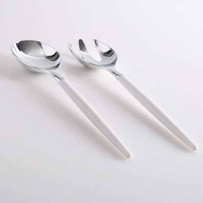 White & Silver Serving Set