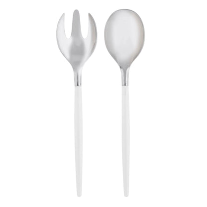 White & Silver Serving Set